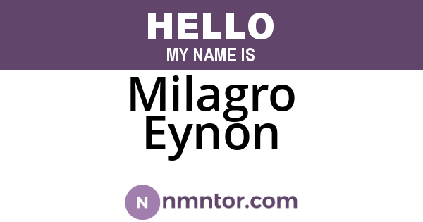 Milagro Eynon