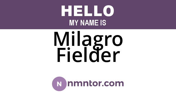 Milagro Fielder