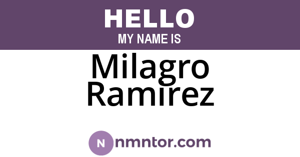 Milagro Ramirez