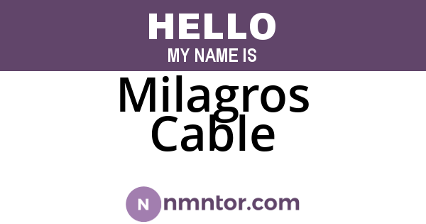 Milagros Cable