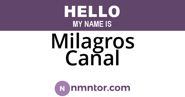 Milagros Canal