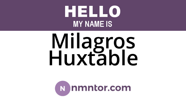 Milagros Huxtable