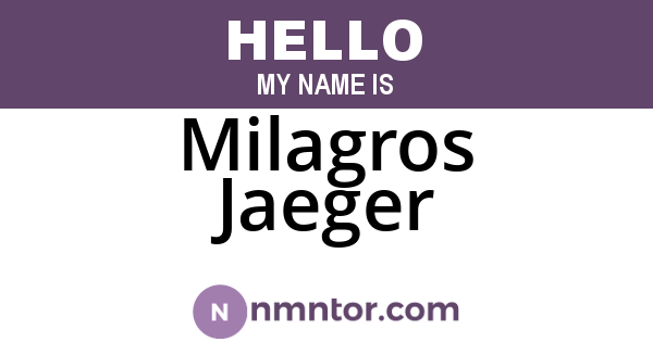 Milagros Jaeger