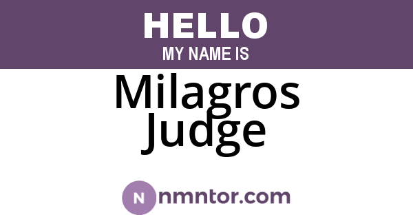 Milagros Judge