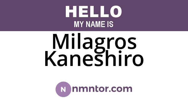 Milagros Kaneshiro
