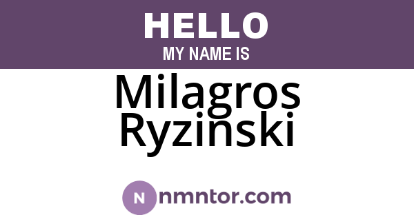 Milagros Ryzinski