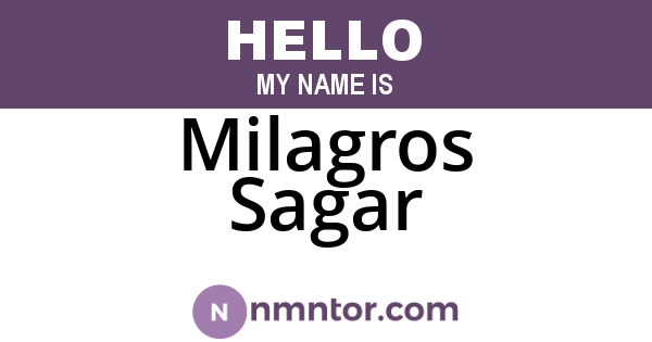 Milagros Sagar