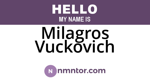 Milagros Vuckovich