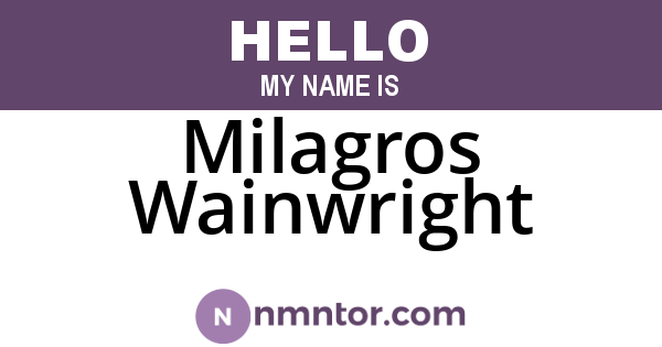 Milagros Wainwright