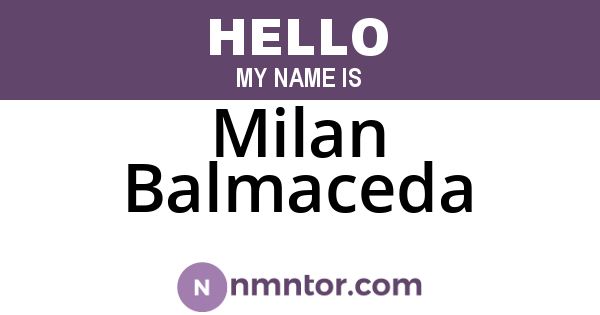 Milan Balmaceda