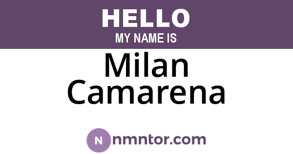 Milan Camarena