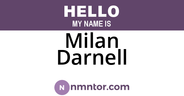 Milan Darnell