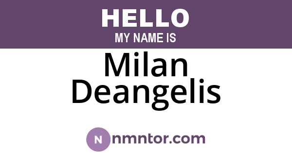 Milan Deangelis