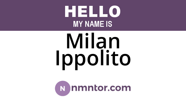 Milan Ippolito