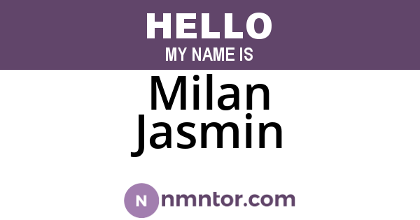Milan Jasmin