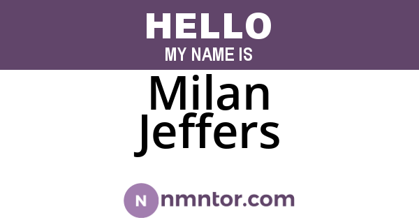 Milan Jeffers