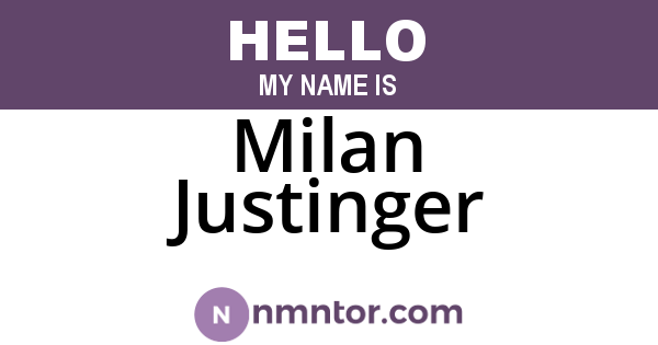 Milan Justinger