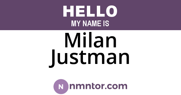 Milan Justman