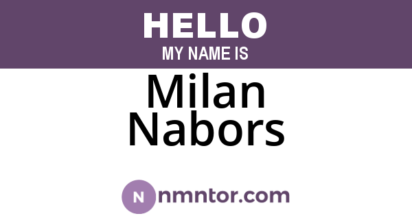 Milan Nabors