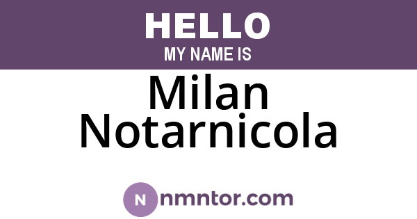 Milan Notarnicola