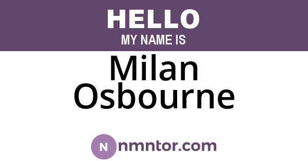 Milan Osbourne
