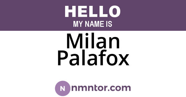 Milan Palafox