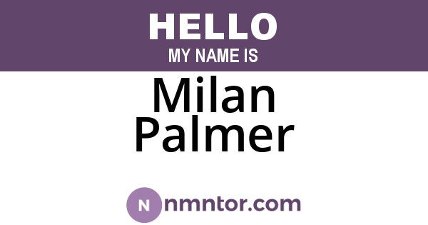 Milan Palmer