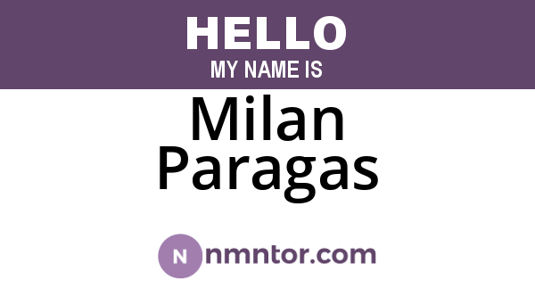 Milan Paragas