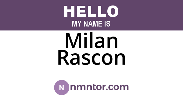 Milan Rascon