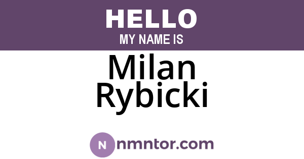 Milan Rybicki