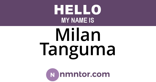 Milan Tanguma