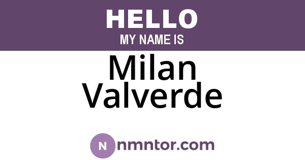 Milan Valverde