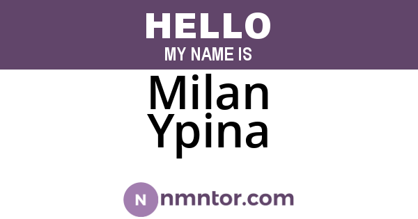 Milan Ypina