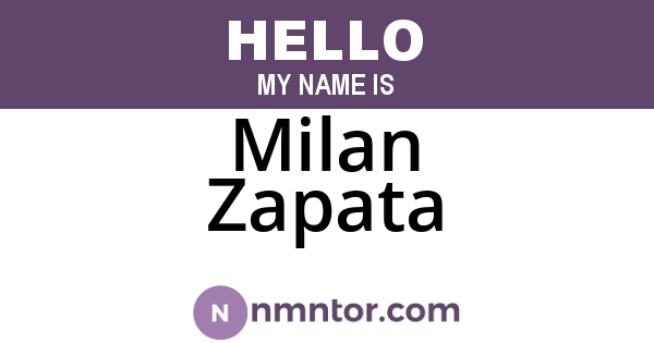 Milan Zapata