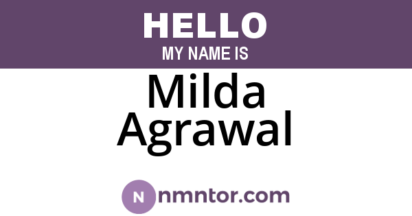 Milda Agrawal