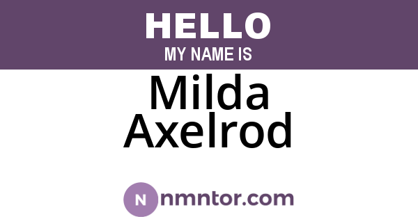 Milda Axelrod