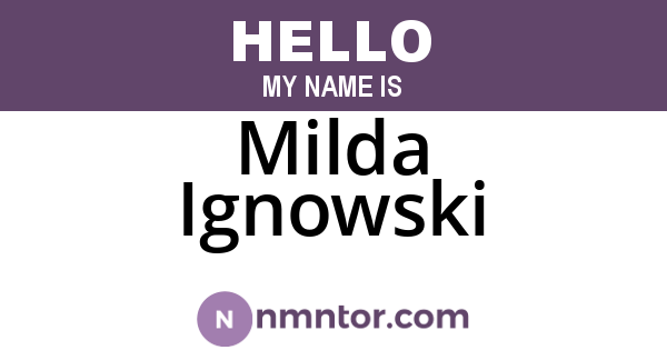 Milda Ignowski