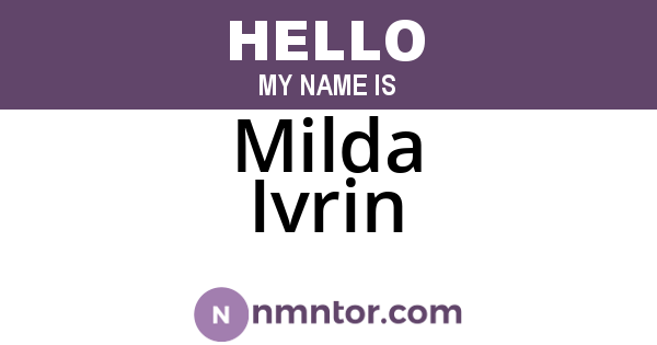Milda Ivrin