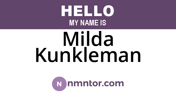 Milda Kunkleman