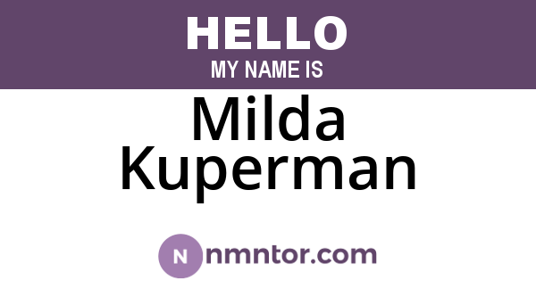 Milda Kuperman