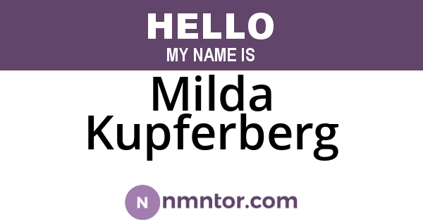 Milda Kupferberg