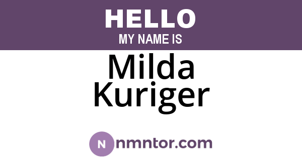 Milda Kuriger