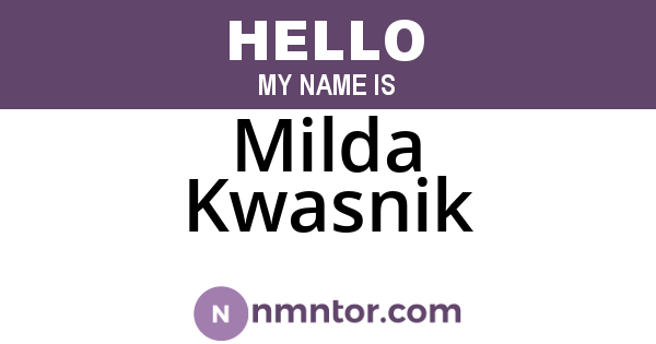 Milda Kwasnik