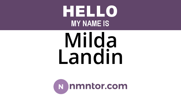 Milda Landin