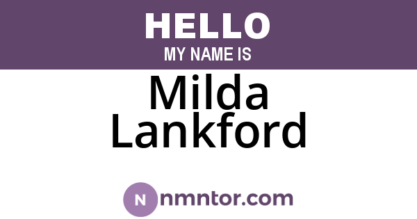 Milda Lankford