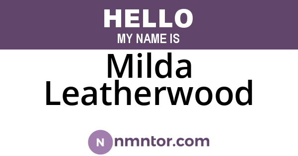 Milda Leatherwood