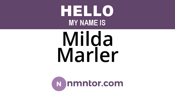 Milda Marler