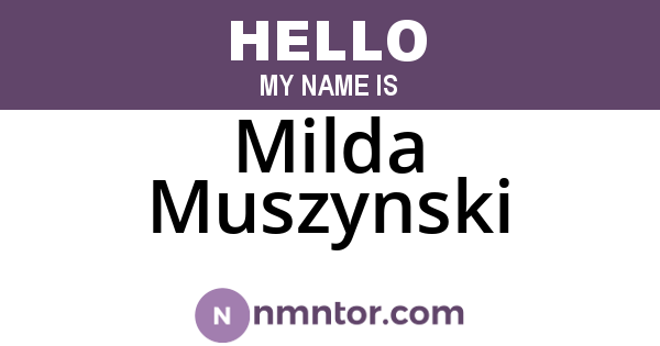 Milda Muszynski
