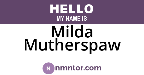 Milda Mutherspaw