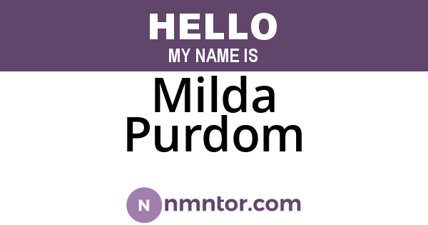 Milda Purdom